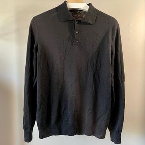 100% Italian Merino Wooo Sweater Polo Shirt